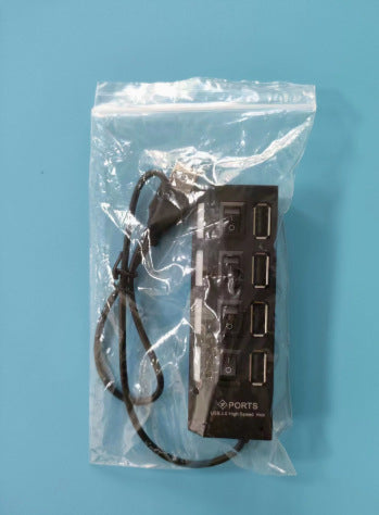 Estación de acoplamiento USB 2.0 con conmutador independiente, divisor y expansor hub 2.0 a 4 puertos