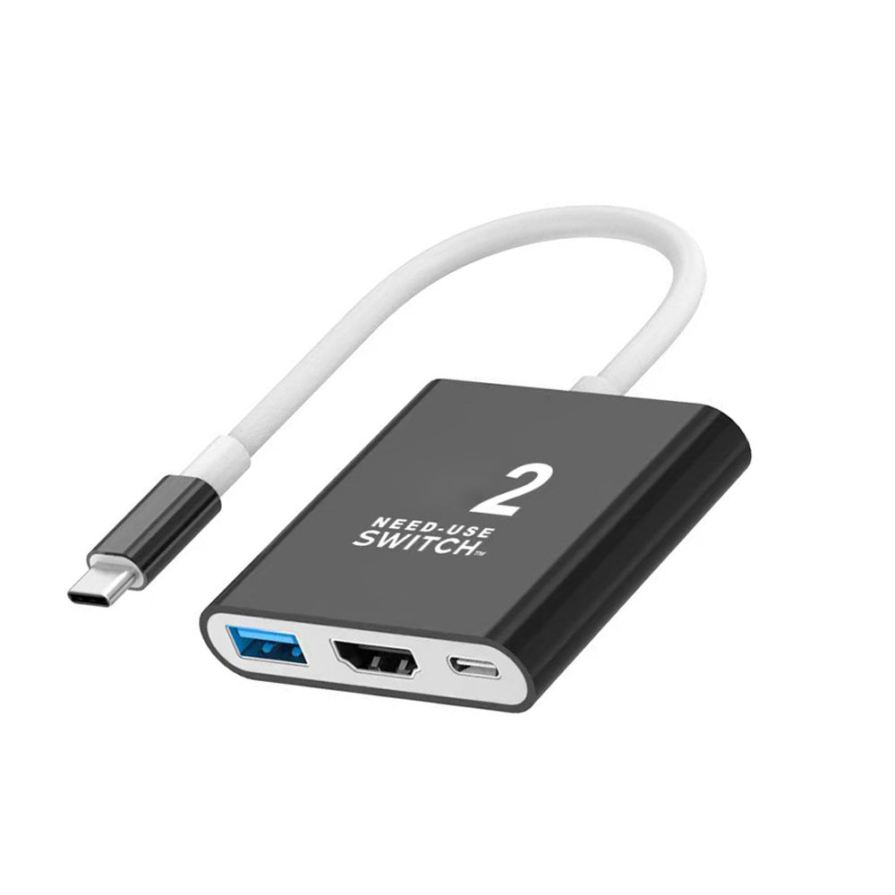 Estación de acoplamiento tipo Switch tres en uno Type-C para teléfono móvil, tableta, computadora y consola de juegos, convertidor USB, estación de acoplamiento 3 en 1