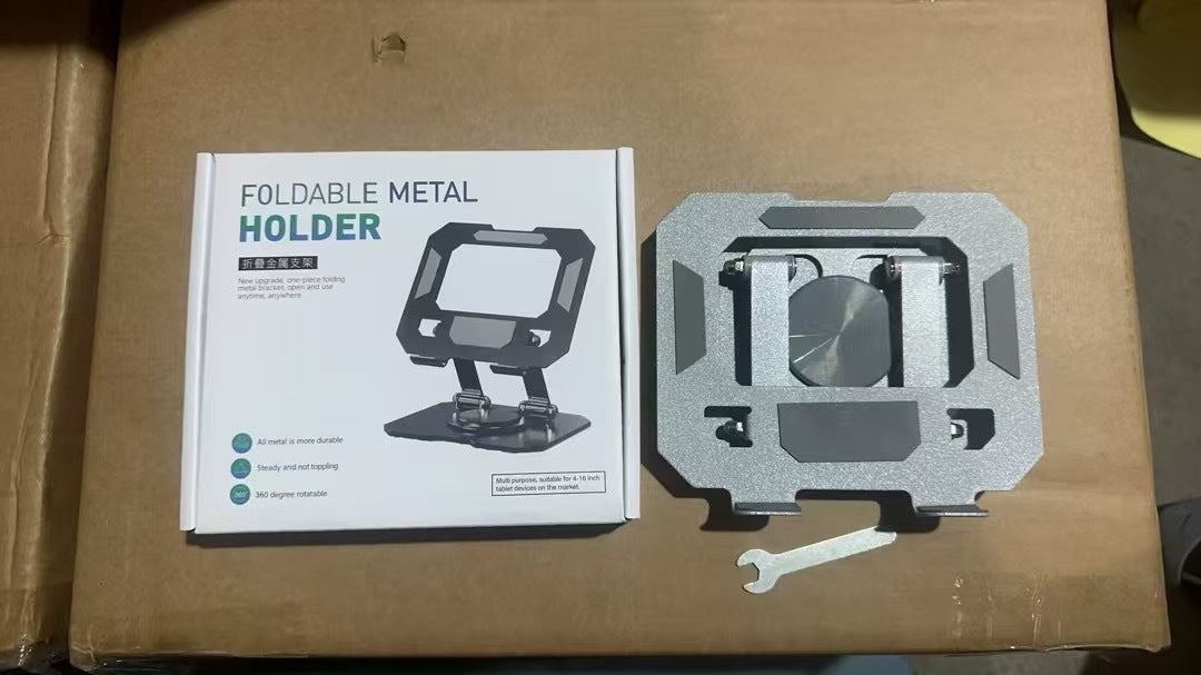 Soporte giratorio totalmente metálico para tablet para iPad, soporte para computadora tablet, soporte de oficina para teléfono móvil, dedicado para juegos y jugar juegos como PUBG