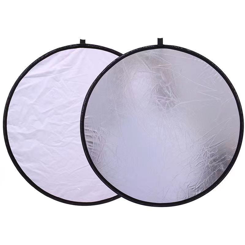 Placa de luz reflectora para fotografía redonda, plegable, portátil, flexible, para fotografías en vivo y retratos, mini cubierta de placa de luz