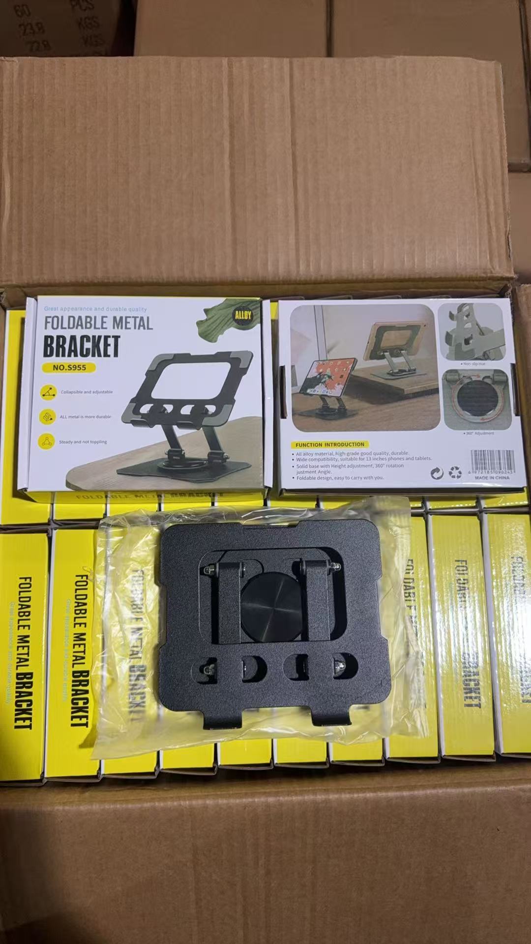 Soporte giratorio totalmente metálico para tablet para iPad, soporte para computadora tablet, soporte de oficina para teléfono móvil, dedicado para juegos y jugar juegos como PUBG