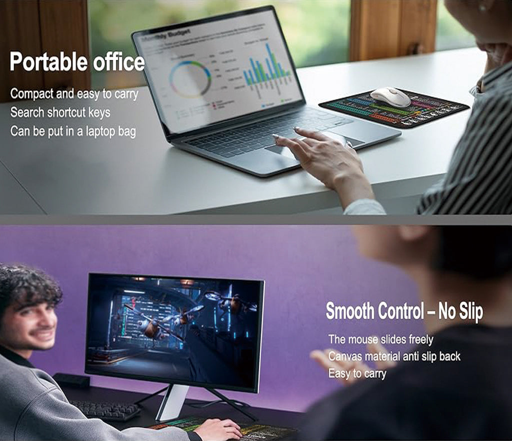 Teclas de acceso rápido de Excel en inglés, alfombrilla de ratón personalizada para oficina IP, computadora grande, cuaderno, alfombrilla especial pequeña para mesa