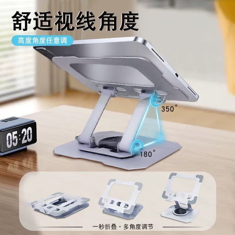 Soporte giratorio totalmente metálico para tablet para iPad, soporte para computadora tablet, soporte de oficina para teléfono móvil, dedicado para juegos y jugar juegos como PUBG