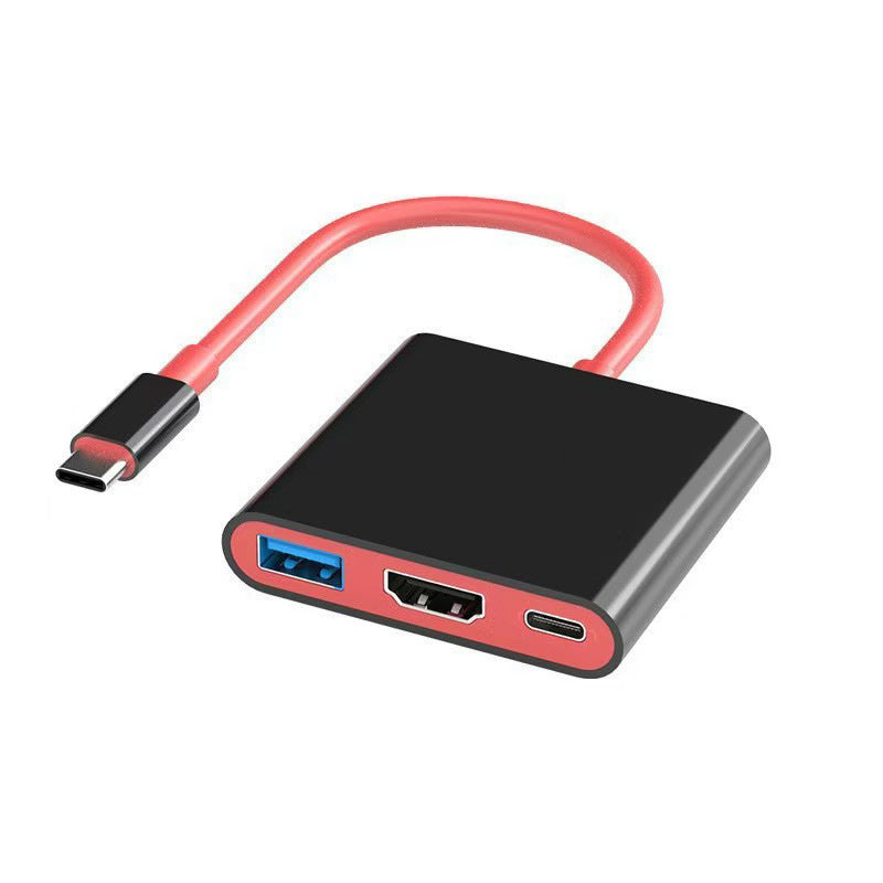 Estación de acoplamiento tipo Switch tres en uno Type-C para teléfono móvil, tableta, computadora y consola de juegos, convertidor USB, estación de acoplamiento 3 en 1