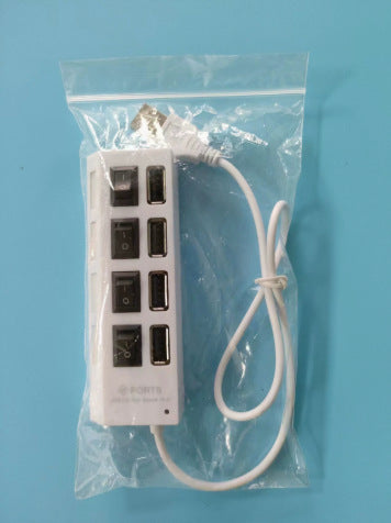 Estación de acoplamiento USB 2.0 con conmutador independiente, divisor y expansor hub 2.0 a 4 puertos