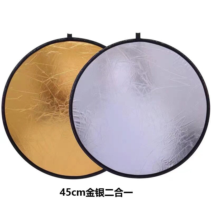 Placa de luz reflectora para fotografía redonda, plegable, portátil, flexible, para fotografías en vivo y retratos, mini cubierta de placa de luz