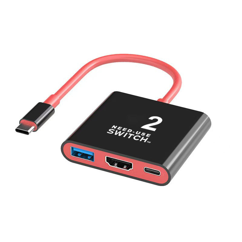 Estación de acoplamiento tipo Switch tres en uno Type-C para teléfono móvil, tableta, computadora y consola de juegos, convertidor USB, estación de acoplamiento 3 en 1