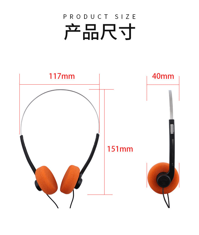 Auriculares Clásicos, Sensación Retro, Auricular Pequeño y Portátil